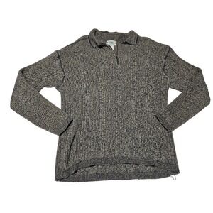 Vintage County Seat Sweater‎ Marled Brown Cotton Blend Men's L Pullover